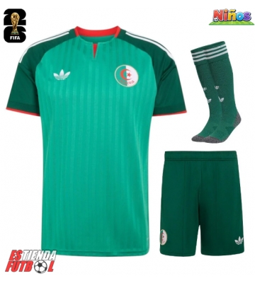 Argelia Segunda Equipación Niños Mundial 2026 Manga Corta (+ Pantalones cortos)